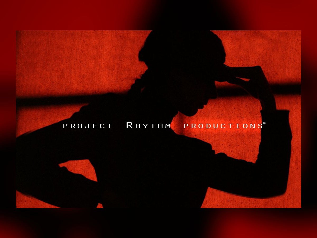 Project Rhythm Productions logo: a red-lit dancer in silhouette beneath the project Rhythm productions wordmark.